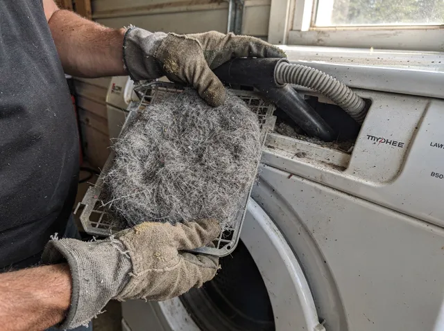 Cleaning Dryer Lint Trap in Berea, OH