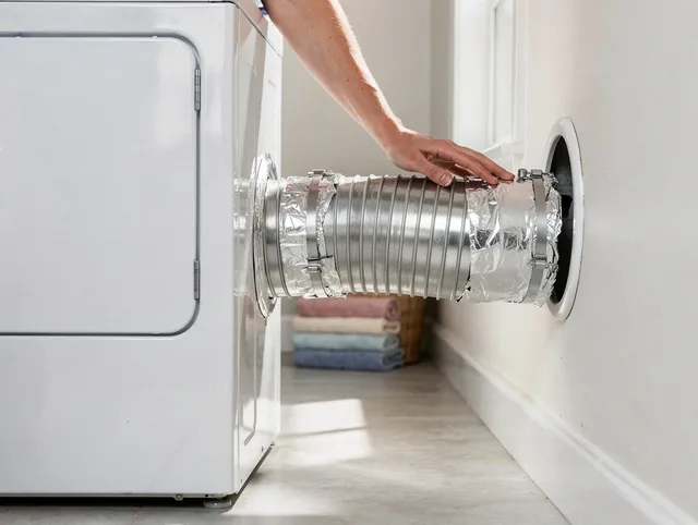 Professional dryer vent hose installation by Strongsville Dryer Vent Cleaning in Strongsville